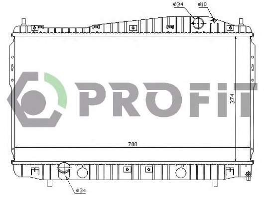 PROFIT PR 1705A5 Radiator, engine cooling